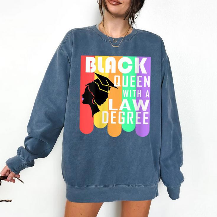 Law School Graduation Queen New Lawyer Attorney Grad Comfort Colors Sweatshirt