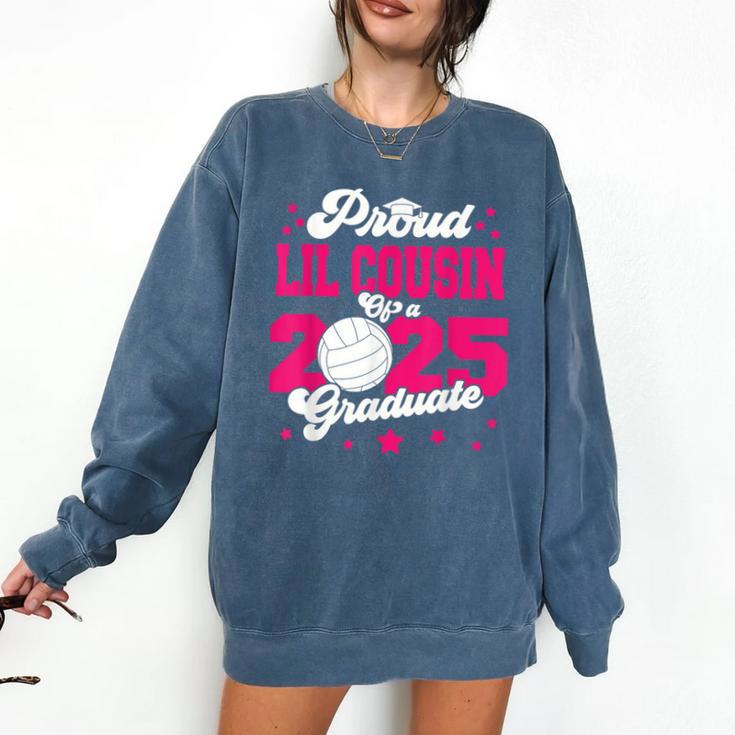Lil Cousin Of a 2025 Graduate Prom Graduation 25 VolleyBall Comfort Colors Sweatshirt