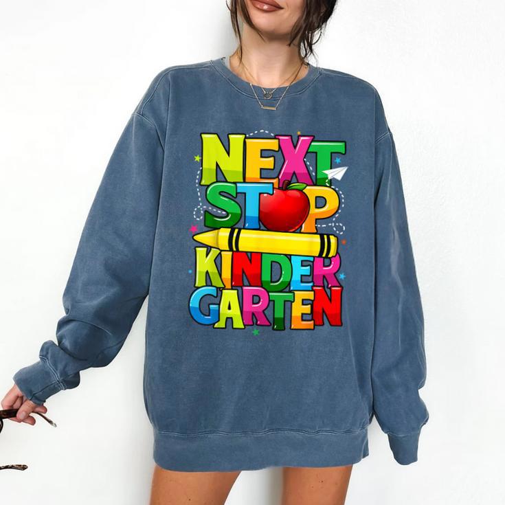 Next Stop Kindergarten Preschool Graduation 2023 Boys Girls Comfort Colors Sweatshirt