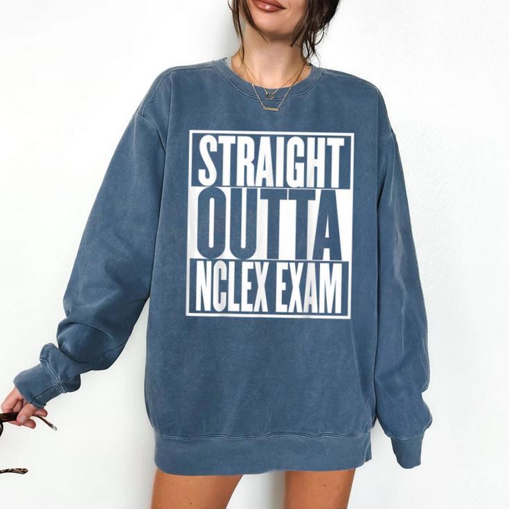 Nurse The Straight Outta NCLEX Graduation RN Gift Tshirt Comfort Colors Sweatshirt