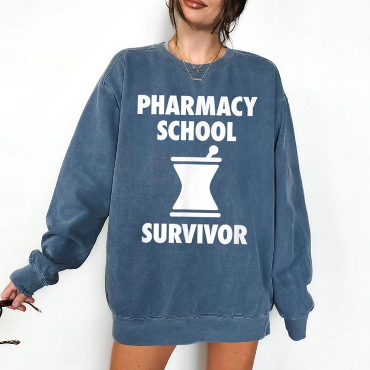 Pharmacy School Survivor PharmD Graduation T-Shirt Comfort Colors Sweatshirt