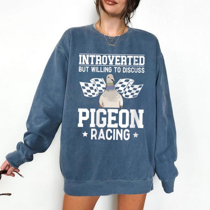 Pigeon Racing Introvert Pigeon Breeder Homing Pigeon Comfort Colors Sweatshirt