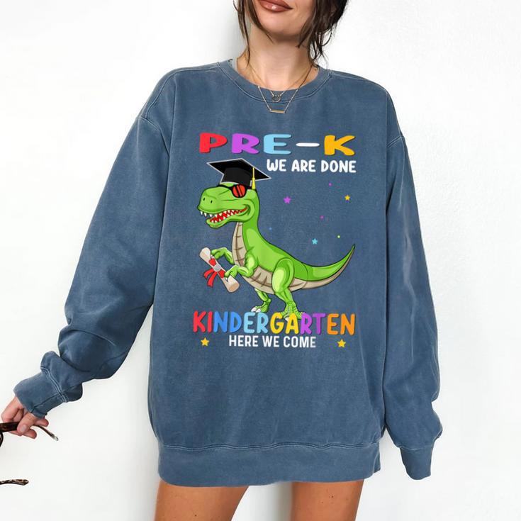 Pre k Graduation We Are Done Class 2023 Pre-k Dinosaur Boys Comfort Colors Sweatshirt