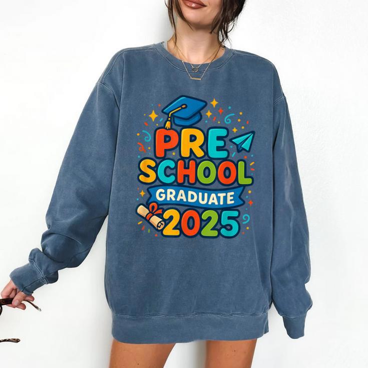 Preschool Graduation 2025 Pre-k Graduate Kids Boys Girls Comfort Colors Sweatshirt