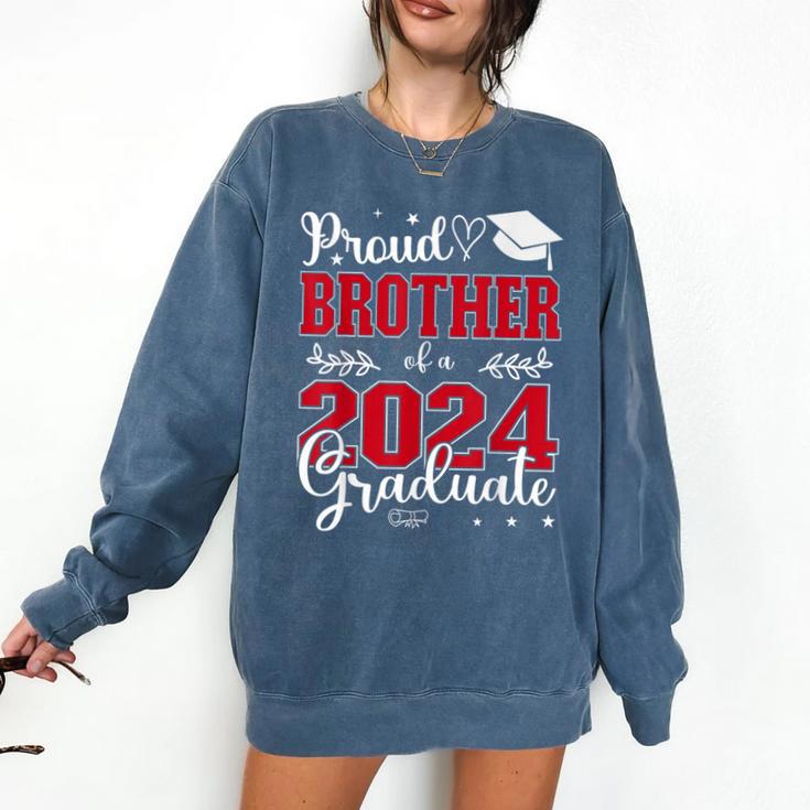 Proud Brother Of a Class Of 2024 Graduate For Graduation Comfort Colors Sweatshirt