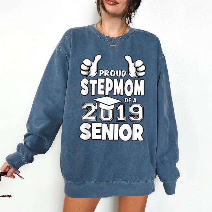 Proud Stepmom Of A 2019 Senior School Graduation Shirt Comfort Colors Sweatshirt