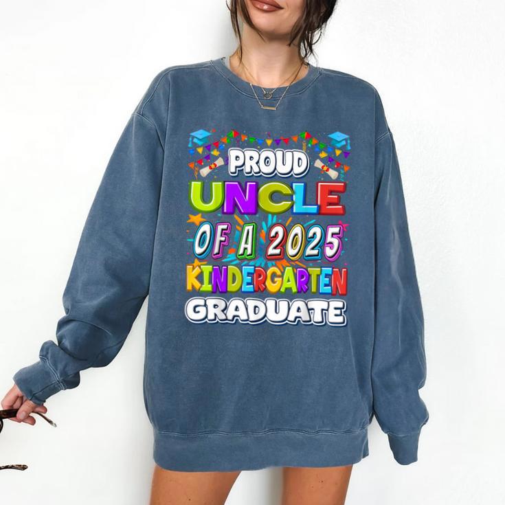 Proud UNCLE Of a 2025 Kindergarten Graduate Graduation Comfort Colors Sweatshirt