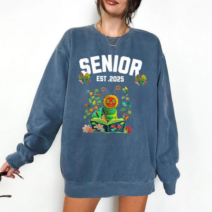 Senior 2025 Graduation Caterpillar For Kids Cute Coquette Comfort Colors Sweatshirt