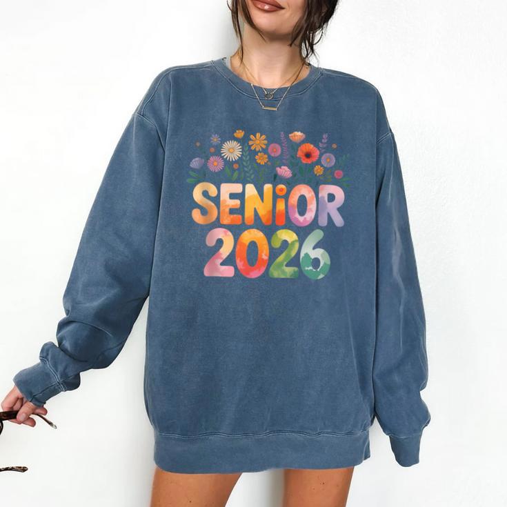 Senior 2026 Groovy Retro Grad Class Of 2026 Graduation Kids Comfort Colors Sweatshirt