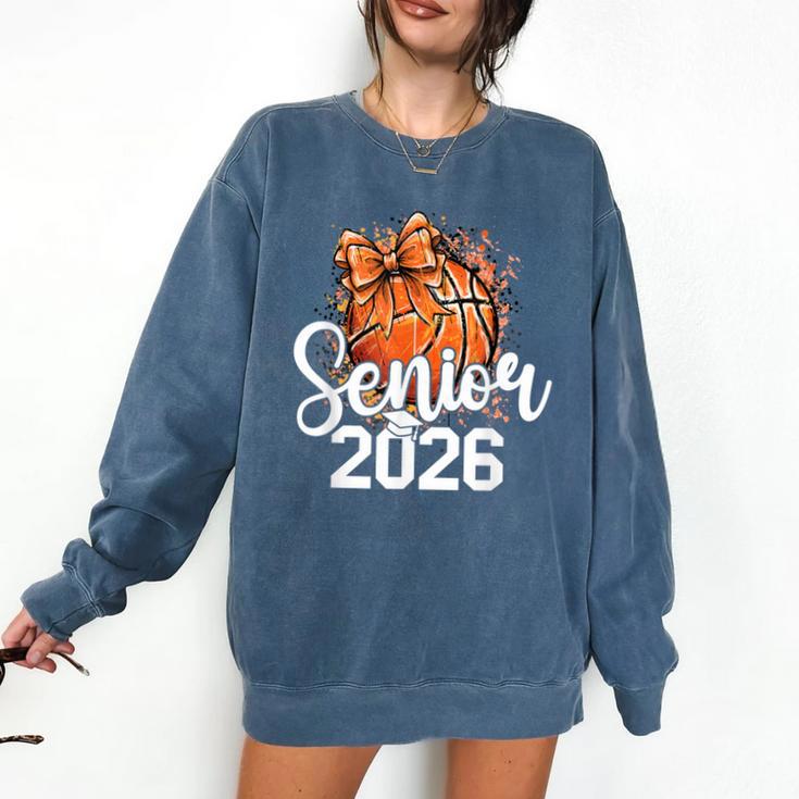 Senior Basketball Class Of 2026 Coquette Graduation Day Comfort Colors Sweatshirt