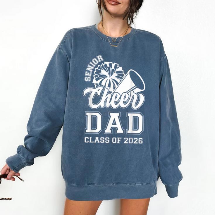 Senior Cheerleader Dad Cheer Class Of 2026 Graduation Men Comfort Colors Sweatshirt