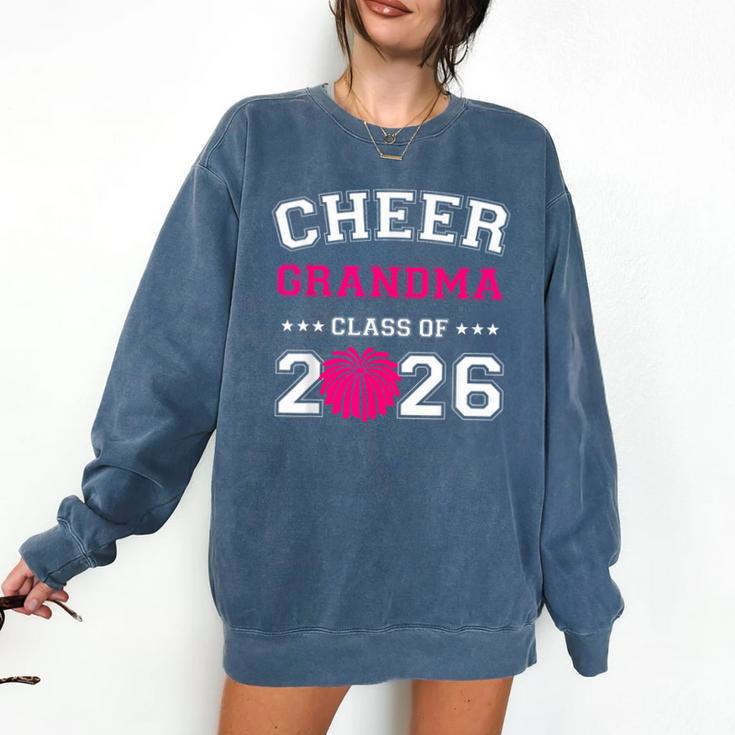 Senior Cheerleader Grandma Cheer Class Of 2026 Graduation Comfort Colors Sweatshirt
