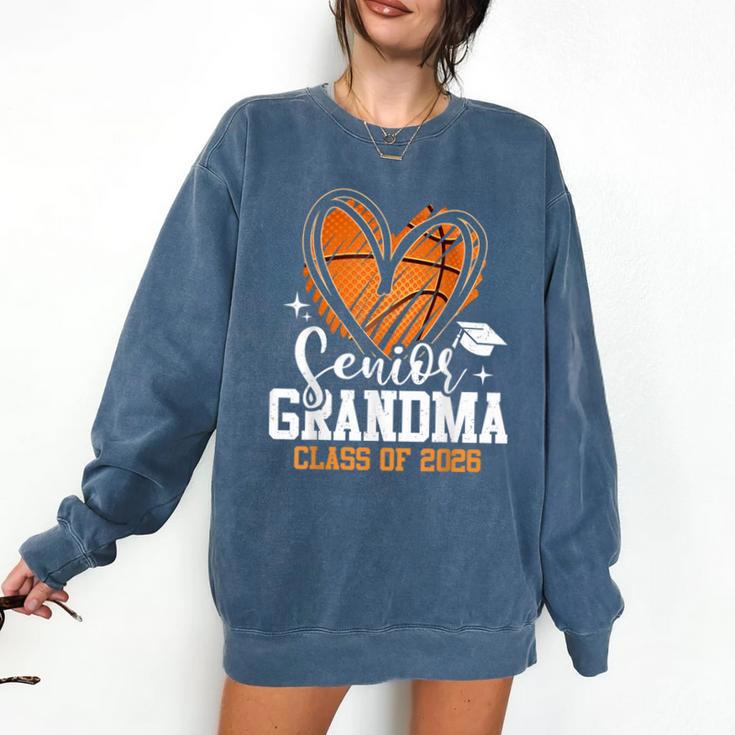 Senior Grandma Class Of 2026 Basketball Graduation Heart Comfort Colors Sweatshirt