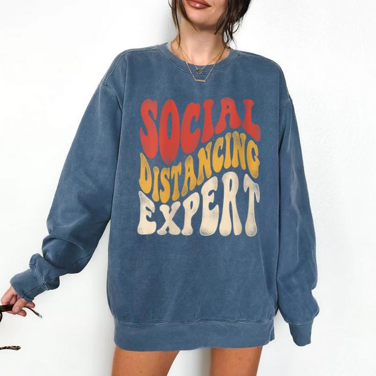 Social Distancing Expert Introvert Comfort Colors Sweatshirt