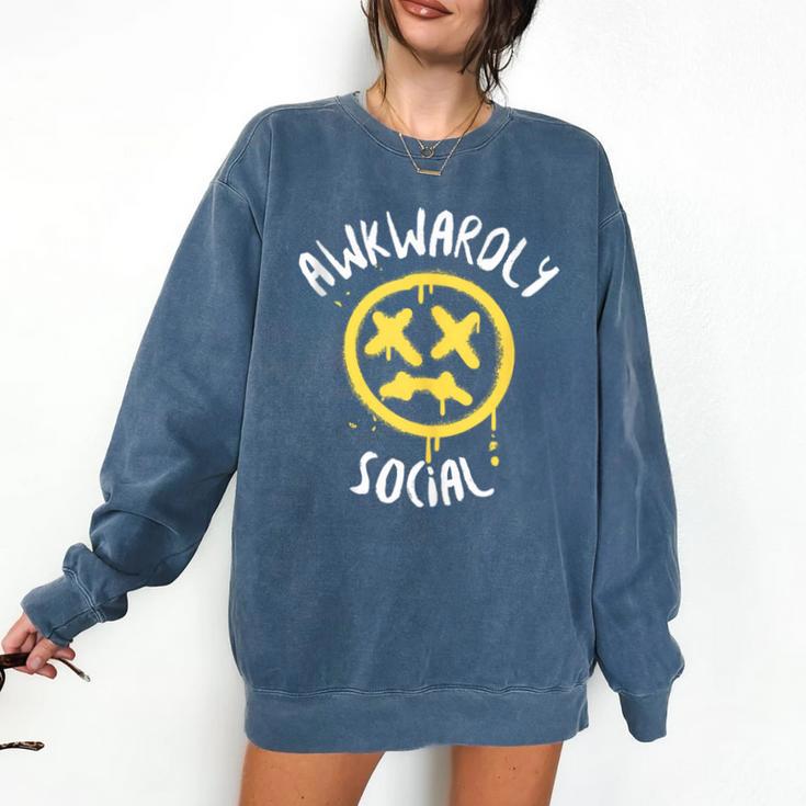 Socially Awkward Introvert Social Anxious Awkwardly Social Comfort Colors Sweatshirt Socially Awkward Introvert Social Anxious Awkwardly Social Comfort Colors Sweatshirt