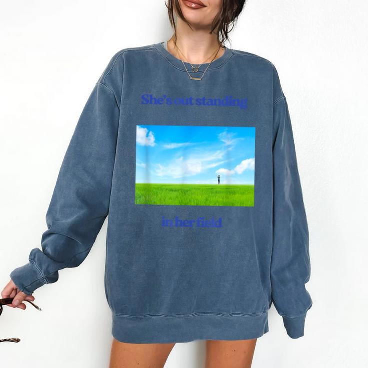 Out Standing In Her Field Graduation Tee Comfort Colors Sweatshirt