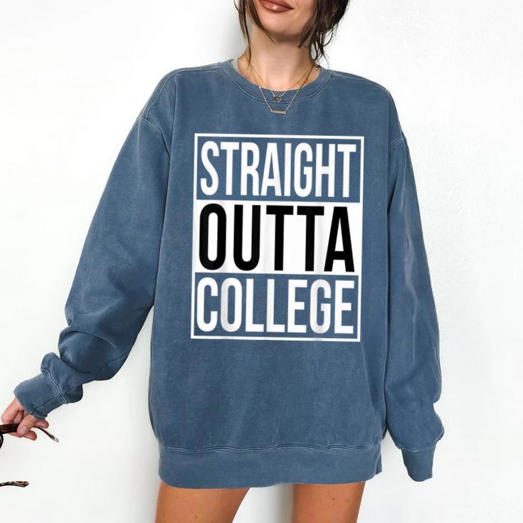 Straight Outta College Movie Parody Graduation Comfort Colors Sweatshirt