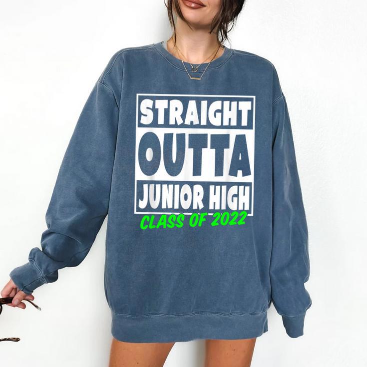 Straight Outta Junior High School Class Of 2022 Graduation Comfort Colors Sweatshirt