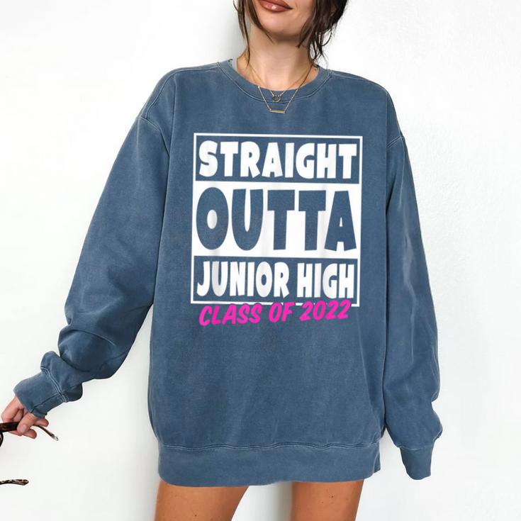 Straight Outta Junior High School Graduation Comfort Colors Sweatshirt