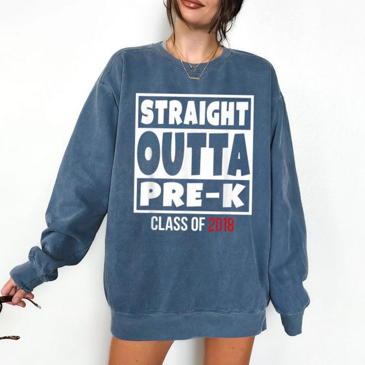 Straight Outta Pre-K Class Of 2018 Shirt Graduation Comfort Colors Sweatshirt