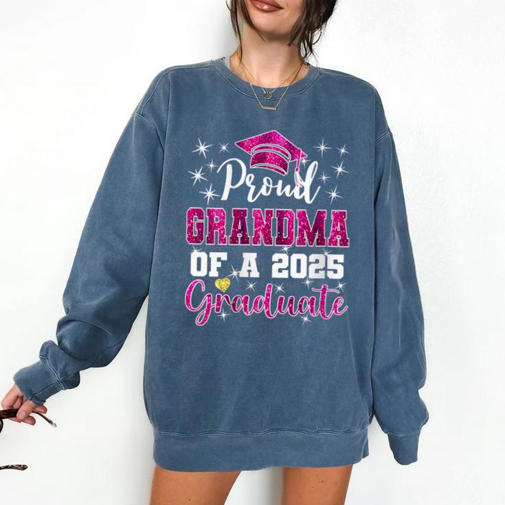 Super Proud Grandma Of 2025 Graduate Graduation Family Comfort Colors Sweatshirt