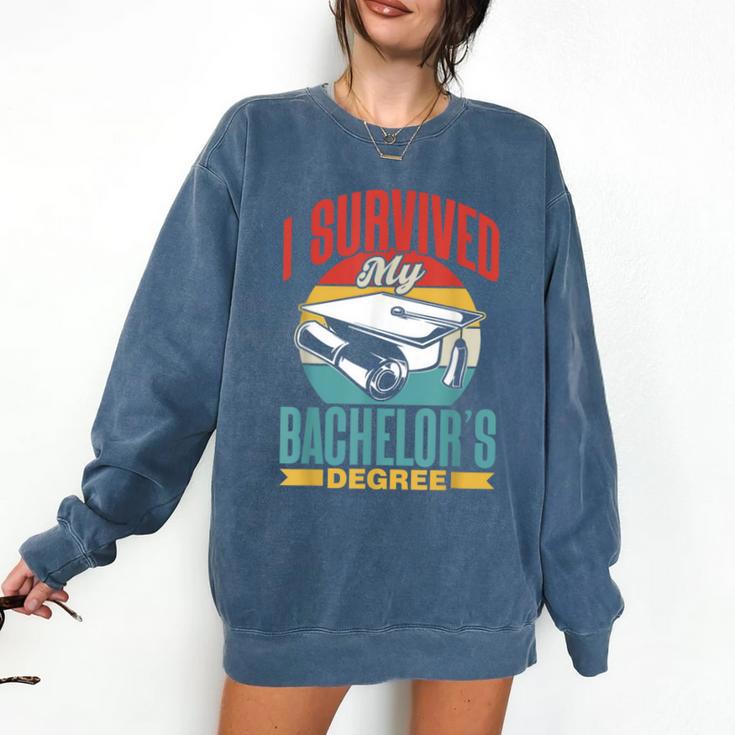 I Survived My Bachelor's Degree Party Bachelor Graduation Comfort Colors Sweatshirt