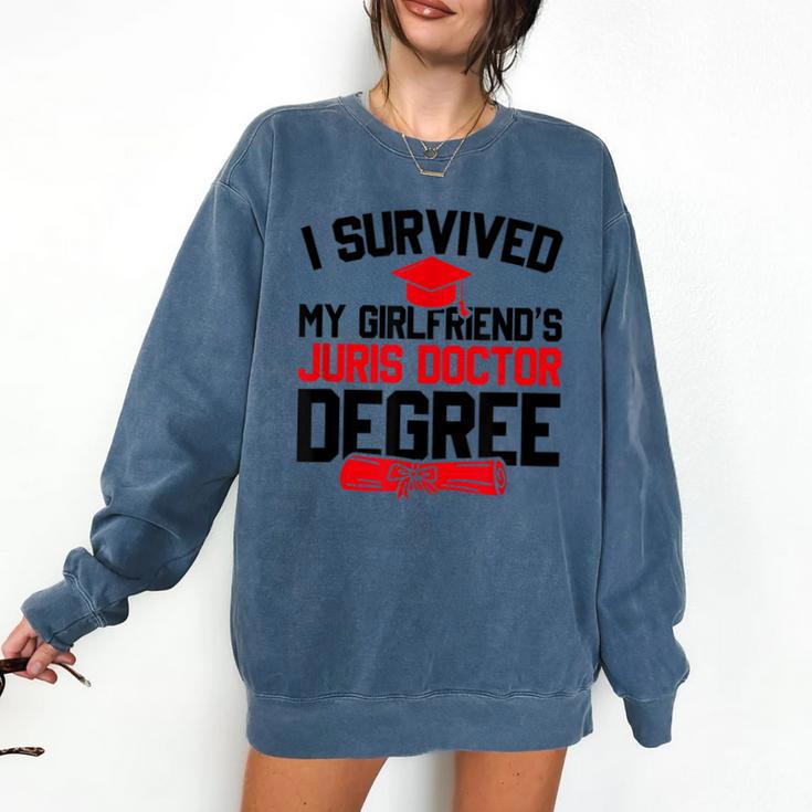 I Survived My Girlfriend's Juris Doctor Degree Graduation Comfort Colors Sweatshirt