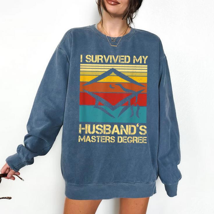 I Survived My Husband's Master's Degree Graduation Comfort Colors Sweatshirt