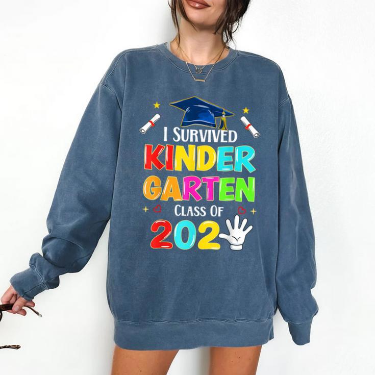 I Survived Kindergarten Graduation 2025 Graduate Boys Girls Comfort Colors Sweatshirt