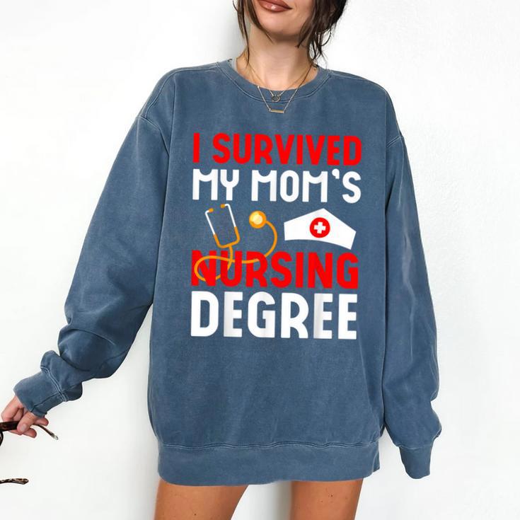 I Survived My Mom's Nursing Degree Graduation Day 2026 Comfort Colors Sweatshirt