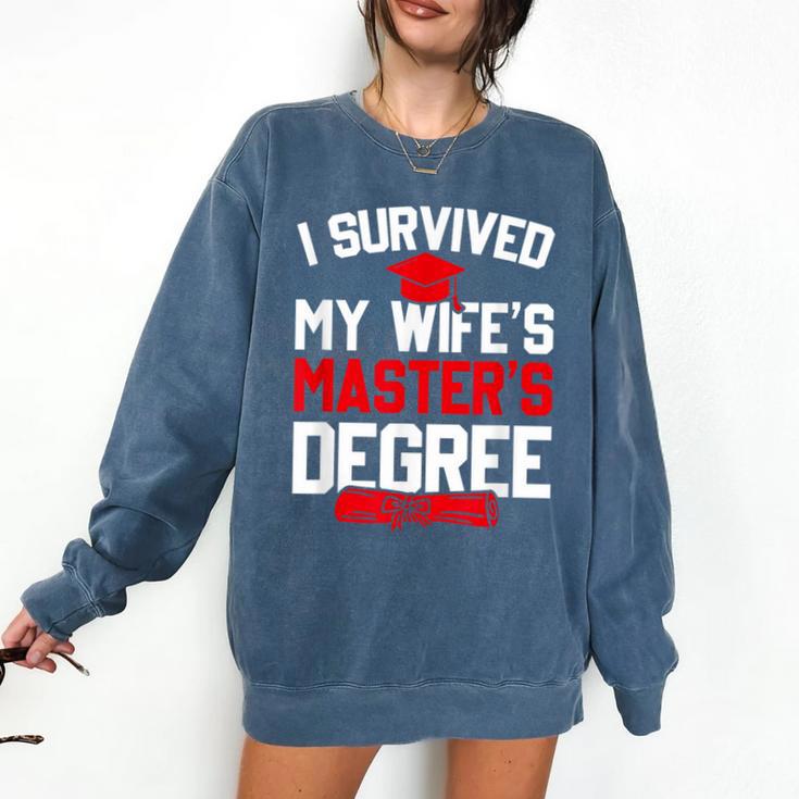 I Survived My Wife's Master's Degree Graduation Comfort Colors Sweatshirt