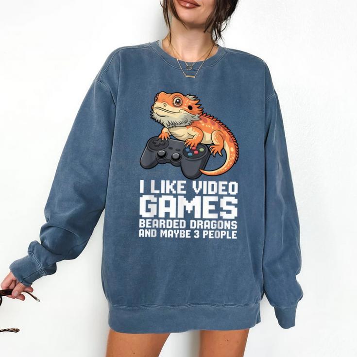 I Like Video Games Bearded Dragon Gamer Introvert Mood Comfort Colors Sweatshirt I Like Video Games Bearded Dragon Gamer Introvert Mood Comfort Colors Sweatshirt
