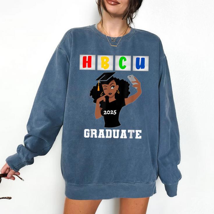 Women HBCU Grad 2025 College Graduation Apparel Comfort Colors Sweatshirt