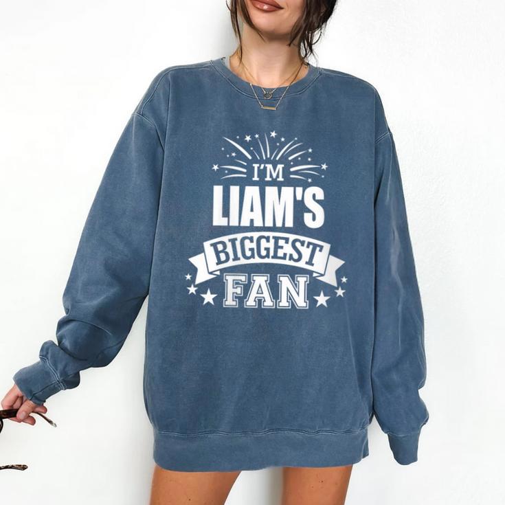 Women's Liam Personalized Name Sports Fan Birthday Graduation Comfort Colors Sweatshirt