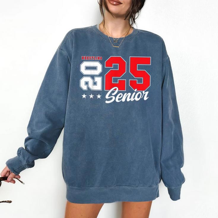 Wrestling Senior Night Wrestling Senior 2025 Graduation 75 Comfort Colors Sweatshirt