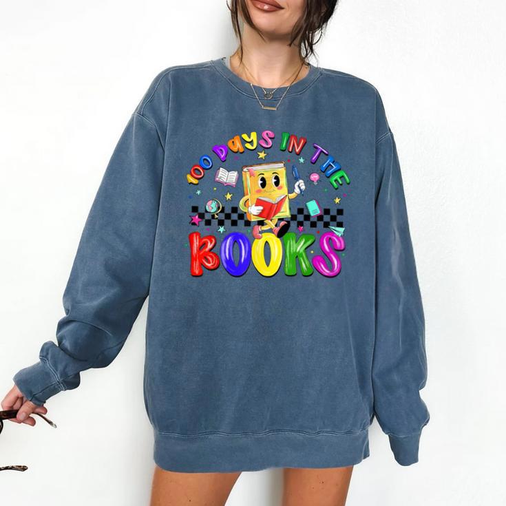 100 Days In The Book Fun 100 Days Of School Boy Girl Teacher Comfort Colors Sweatshirt