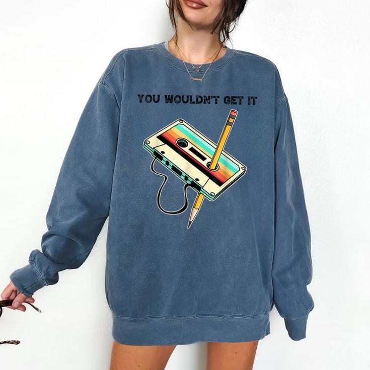 70s 80s 90s Retro Party Costume Nostalgia Cassette Comfort Colors Sweatshirt
