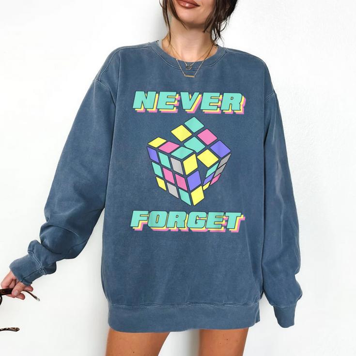 80s 90s Nostalgia Magic Cube Retro Party Costume Comfort Colors Sweatshirt