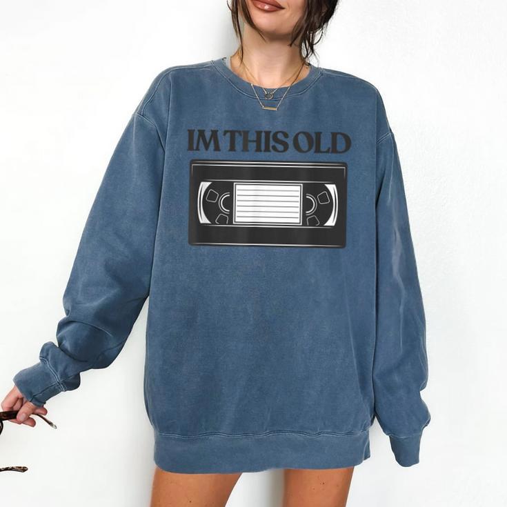 80s VHS Video Cassette Nostalgia Comfort Colors Sweatshirt