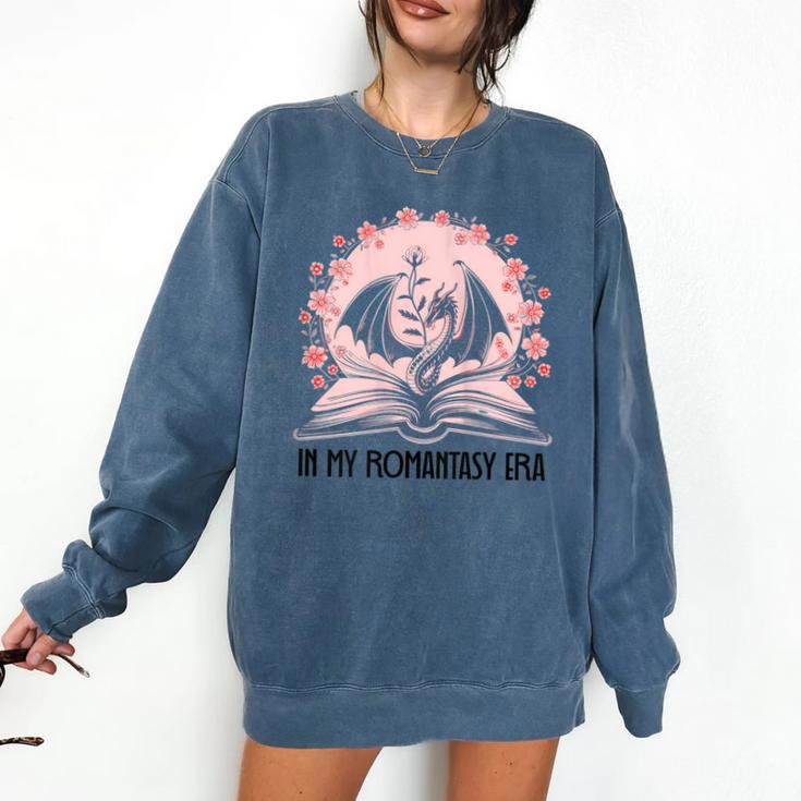 Book Dragon In My Fantasy Era Romantasy Bookish Books Lovers Comfort Colors Sweatshirt