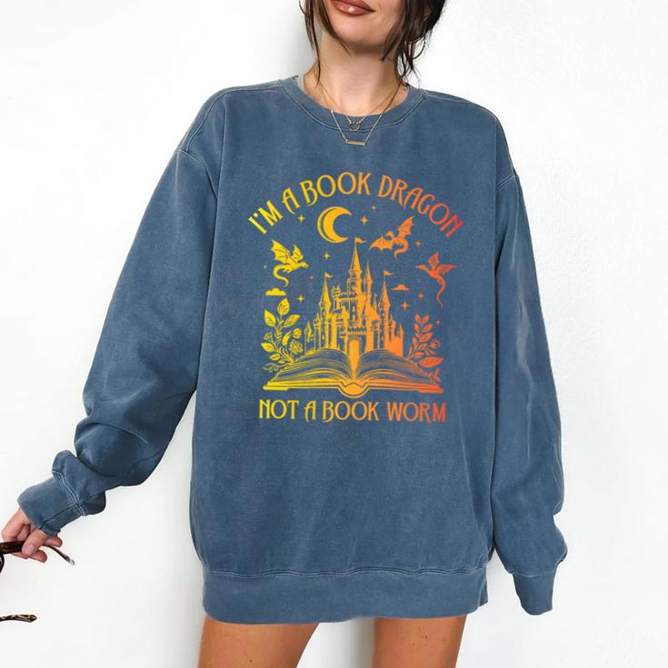 Book Dragon Not Book Worm Premium Comfort Colors Sweatshirt