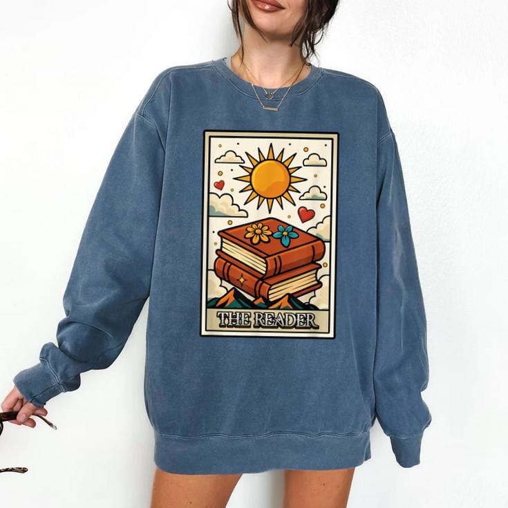 Book Reading Tarot Card The Reader Comfort Colors Sweatshirt