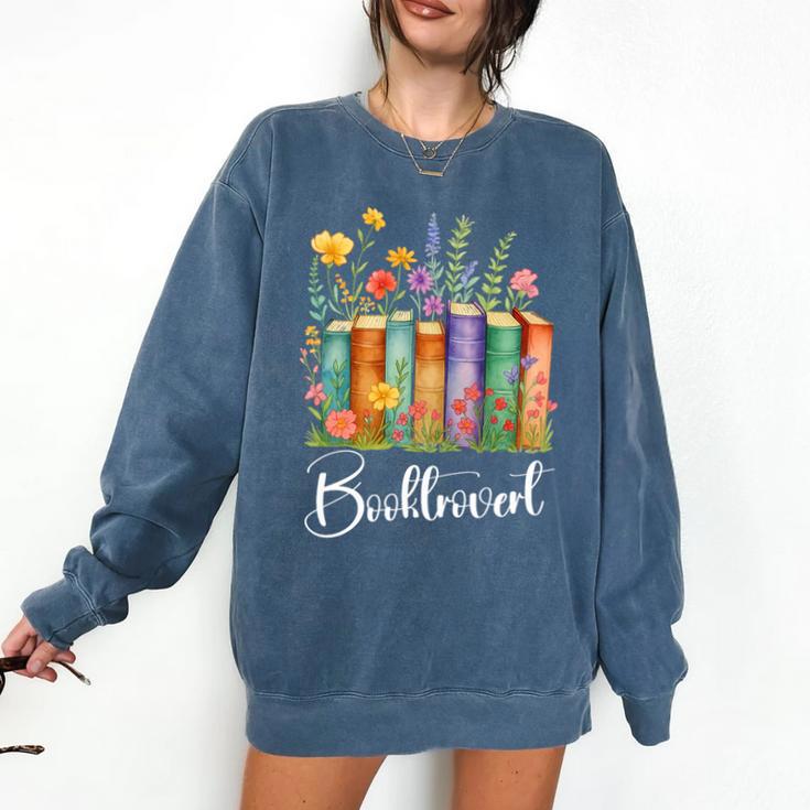 Booktrovert Book Reader Book Nerd Book Reading Lover Premium Tri-Blend Comfort Colors Sweatshirt