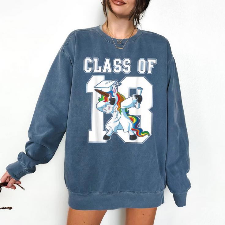 Class Of 2018 Graduation Dabbing Unicorn Comfort Colors Sweatshirt