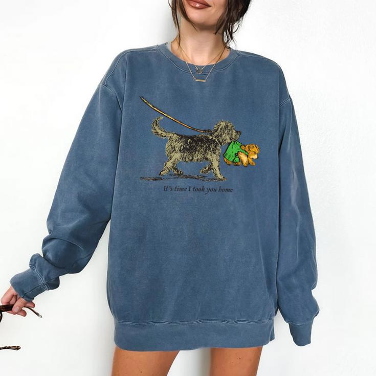 Corduroy Time I Took You Home Teddy Bear Children's Book Comfort Colors Sweatshirt