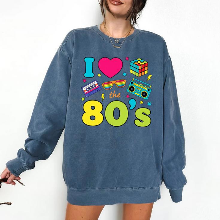 Dad I Love The 80's Retro 80s Nostalgia For Dad Premium Tri-Blend Comfort Colors Sweatshirt