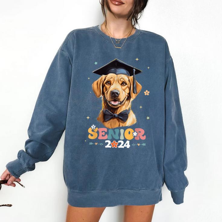 Dog Class Of 2024 Graduation Senior 2024 Men Women Girls Kids Comfort Colors Sweatshirt