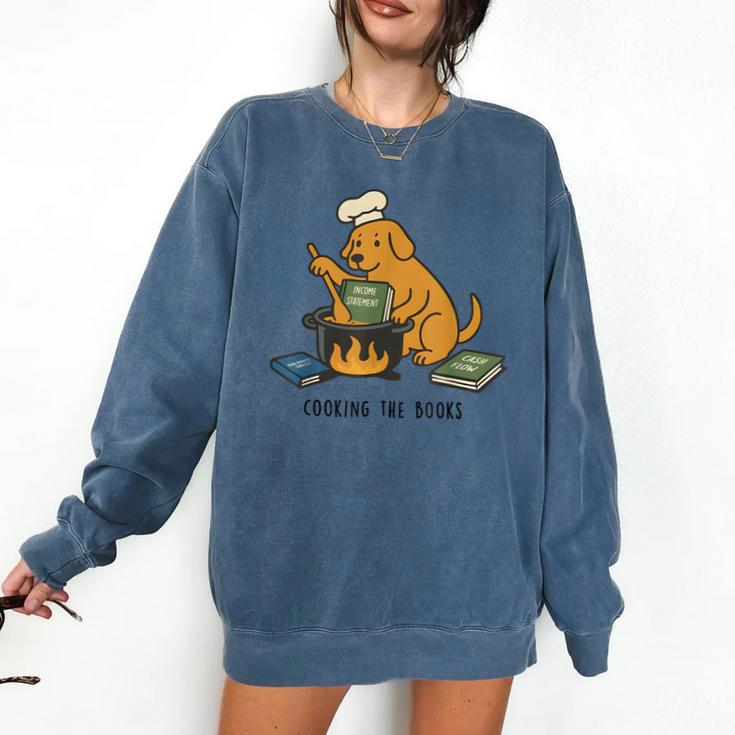 Dog Cooking The Books Comfort Colors Sweatshirt