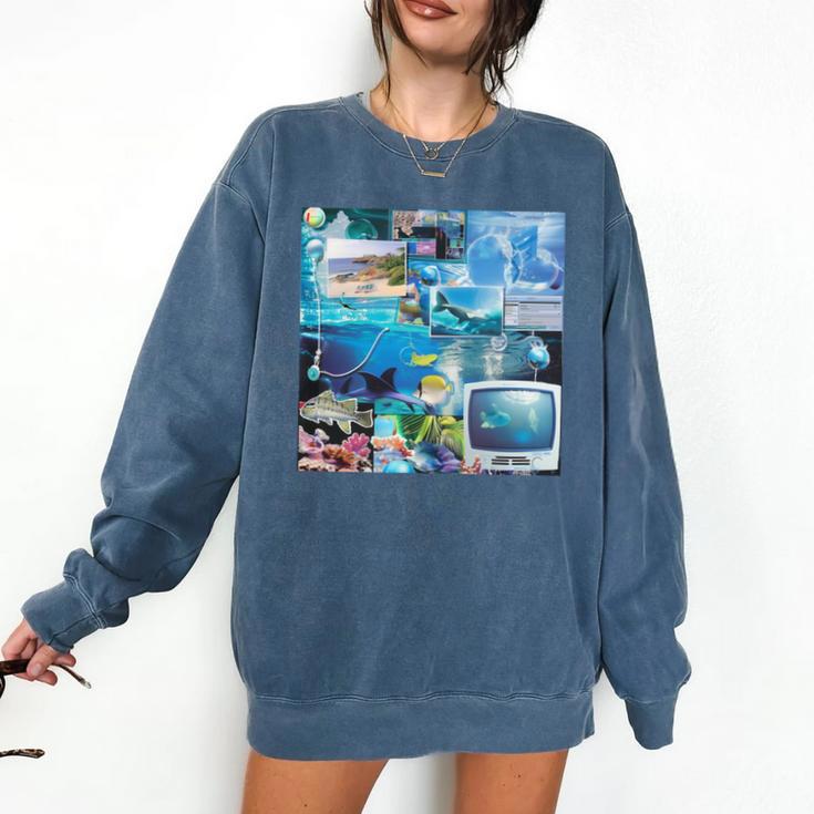 Frutiger Aero Retro Vibes Comfort Colors Sweatshirt