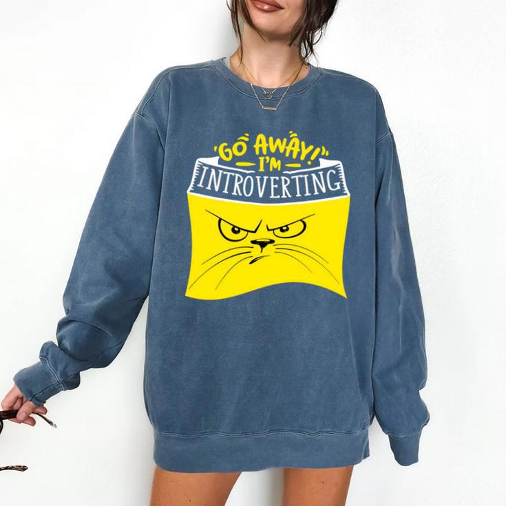 Go Away I'm Introverting Antisocial Shy Introvert Comfort Colors Sweatshirt